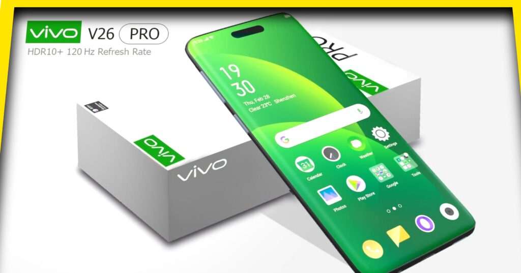 Vivo V26 Pro 5G Smartphone Front and Back View Image